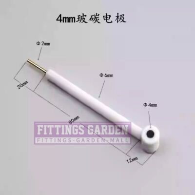 1PC New L-shaped Glassy Carbon Electrode Glassy Carbon Working Electrode 4MM