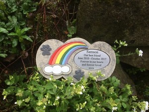 rainbow bridge pet memorial stones