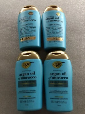 4 pack Ogx Renewing+ Argan Oil Shampoo & conditioner Travel Size 88.7ml each - Image 1 of 2