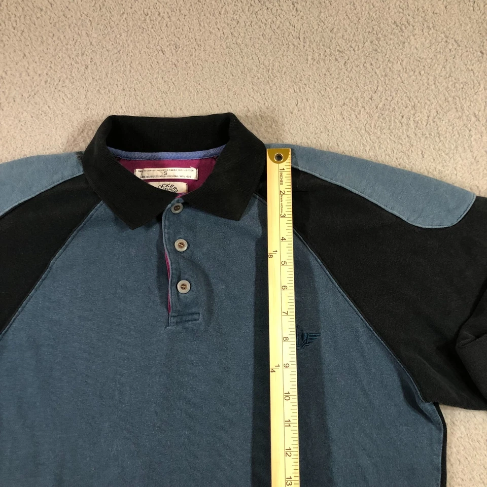 винтажный Dockers толстовки мужские S синий плечи локоть подушечки сделано в США - Изображение 4 из 4