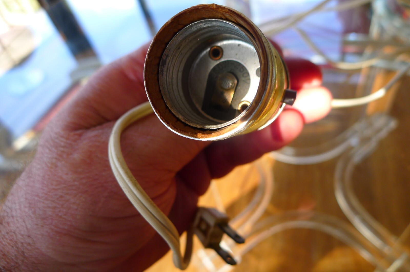 OIL LAMP TO ELECTRIC CONVERSION KIT, NO.1 BURNER ADAPTER, SOCKET AND