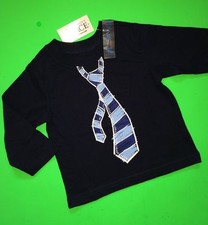  NEW 'Tie' Baby Boys Dress Shirt 6-9 12 18-24 Months 2T 3T 4T Gift Church School