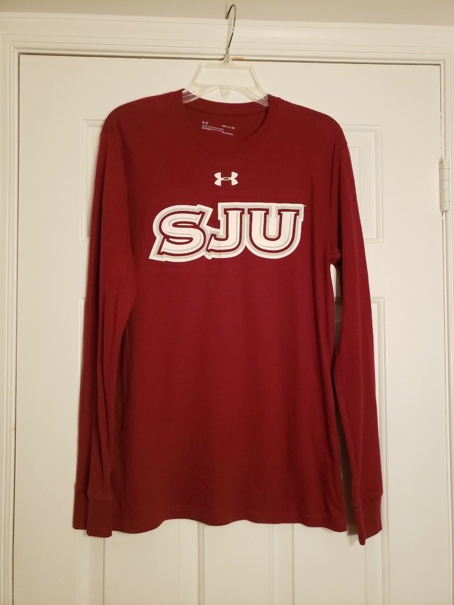 Under Armour St Joseph's Hawks St Joes SJU Logo Red Long Sleeve