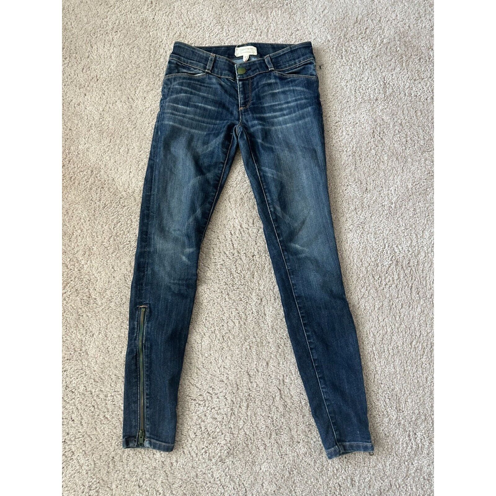 CURRENT ELLIOTT Denim Side Zip Skinny Jeans Sz 24 - image 1