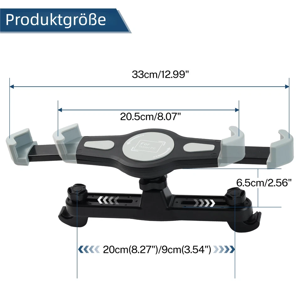 Auto Tablet Halterung KFZ Kopfstütze Halter für iPad Samsung (7 - 11 Zoll) - Bild 2 von 4