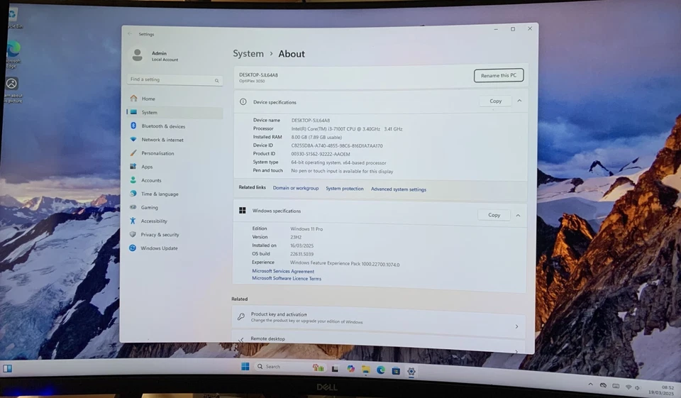 Fast Dell 3050 Micro intel i3/8GB RAM/128GB SSD/500GB HDD Windows 11 Pro/Wi-Fi - Image 4 of 4