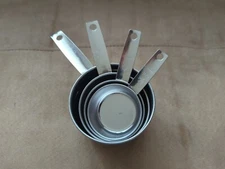Vintage Stainless Steel Stacking Measuring Cup Set of 4 Pieces 