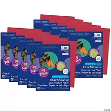 Prang Construction Paper Red 9" x 12"  50 Sheets Per Pack 10 Packs