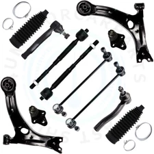 12pcs Front Lower Control Arm Ball Joint Tie Rod End For 2003-08 Toyota Corolla