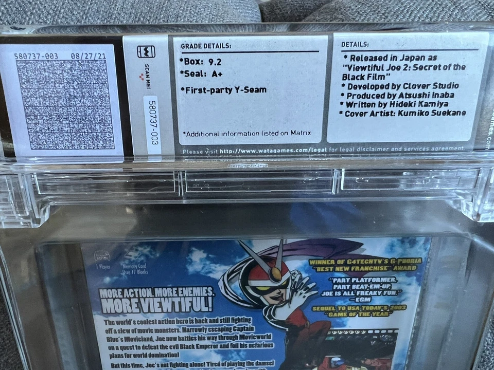 2004 Nintendo Gamecube Viewtiful Joe 2 Black Label Graded WATA 9.2 A+ Seal - Image 4 of 4