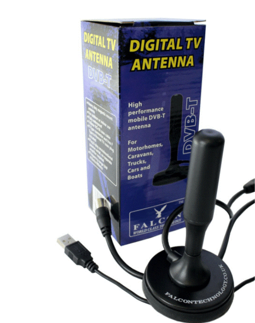 TV digitale e antenna DAB con montaggio magnetico amplificato per camper- TV digitale e antenna DAB con montaggio magnetico amplificato per camper-