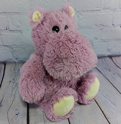 Warmies Hippo Purple Lavender Plush 10  Microwavable Weighted Stuffed Animal