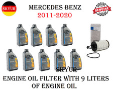 Engine Oil Filter With 9 Liters Of 5W-40 Motor Oil Kit For Mercedes Benz GENUINE