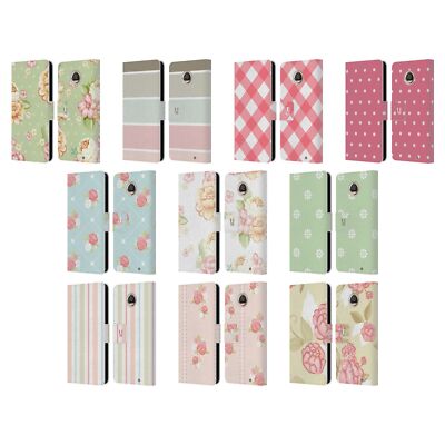 HEAD CASE DESIGNS FRENCH COUNTRY PATTERNS LEATHER BOOK CASE FOR MOTOROLA PHONES