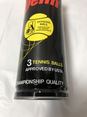 Boîte Métal Ancienne Balles De Tennis PENN X-76 YHD - Feutre Résistant Jaune - Scellée