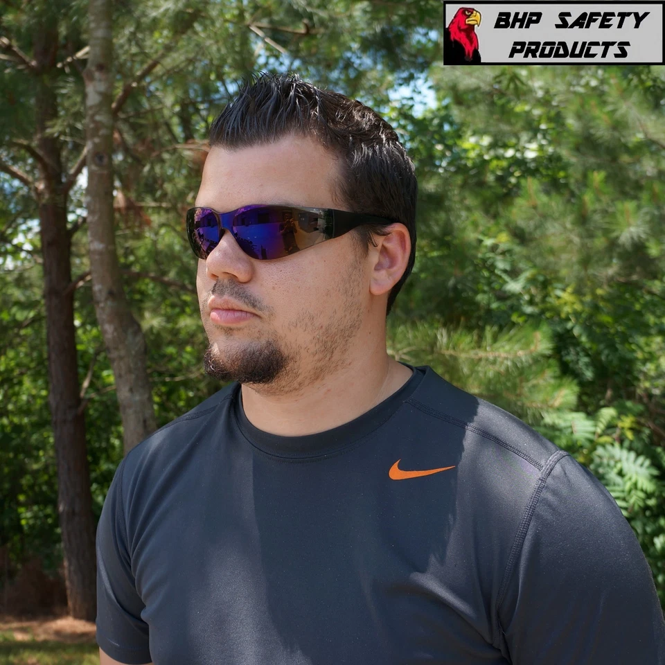 GAFAS DE SEGURIDAD PYRAMEX INTRUDER LENTES ESPEJADAS AZULES GAFAS DE SOL S4175S Z87+ (12 PR) Foto 3 de 4