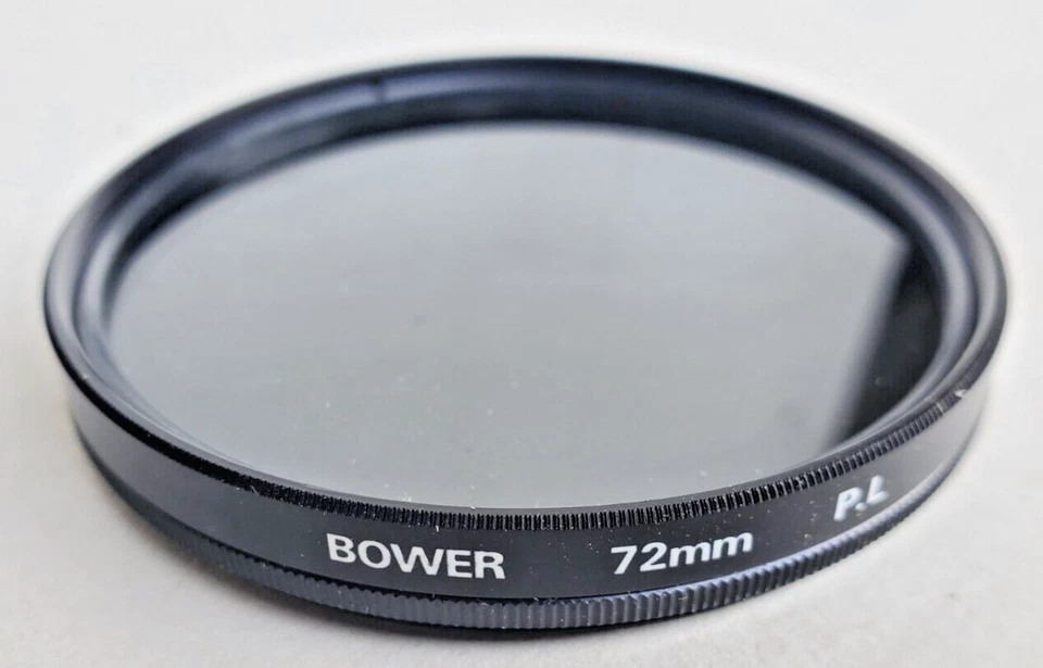 Bower 72mm P.L polarizing filter in original case box & info sheet, no scratches - Image 3 of 4