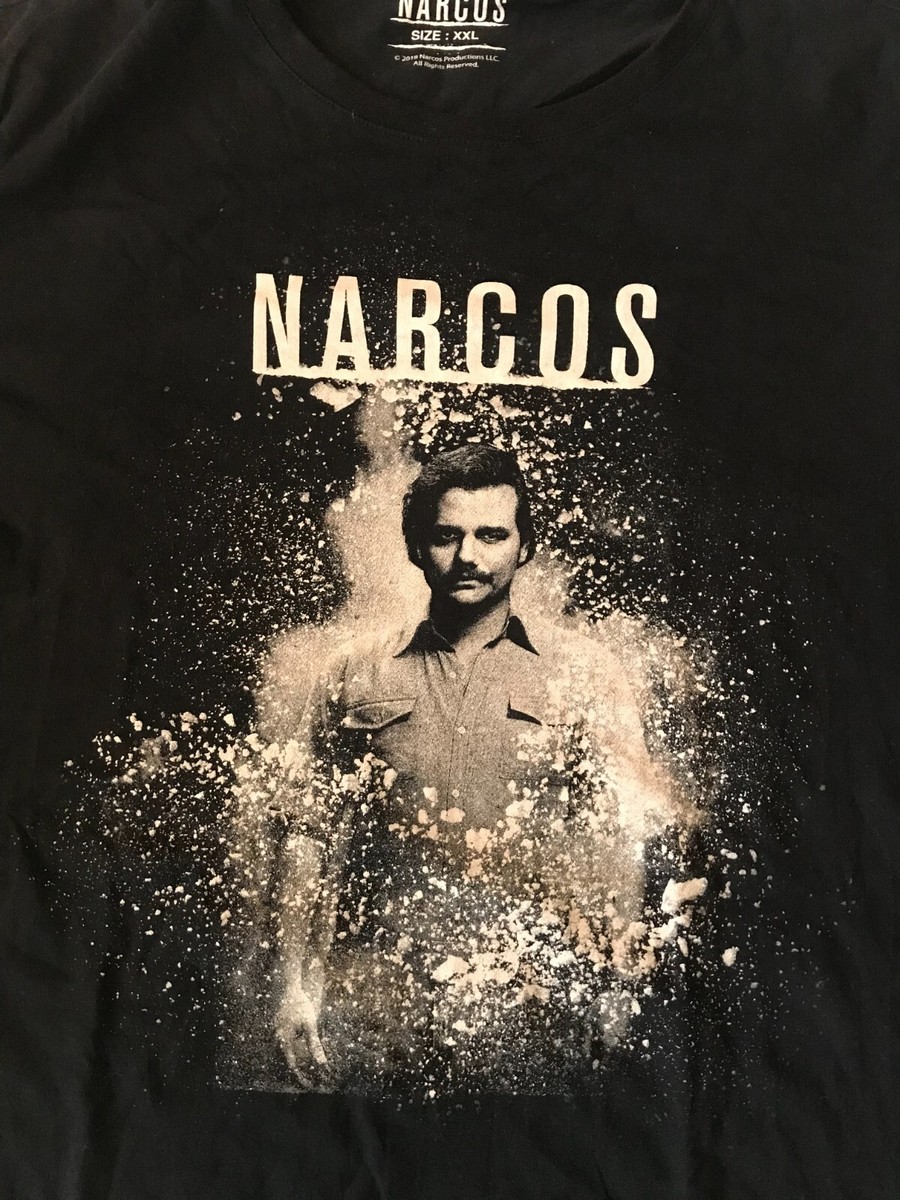 NARCOS MEXICO 2018 MEN'S GRAPHIC PRINT T-SHIRT BLACK XXL SZ 2XL ORIG MERCH