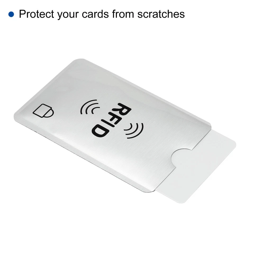 92 x 62 x 0,3mm RFID Bloqueo Crédito Tarjeta Fundas,30 Paquetes Blanco - Imagen 3 de 4