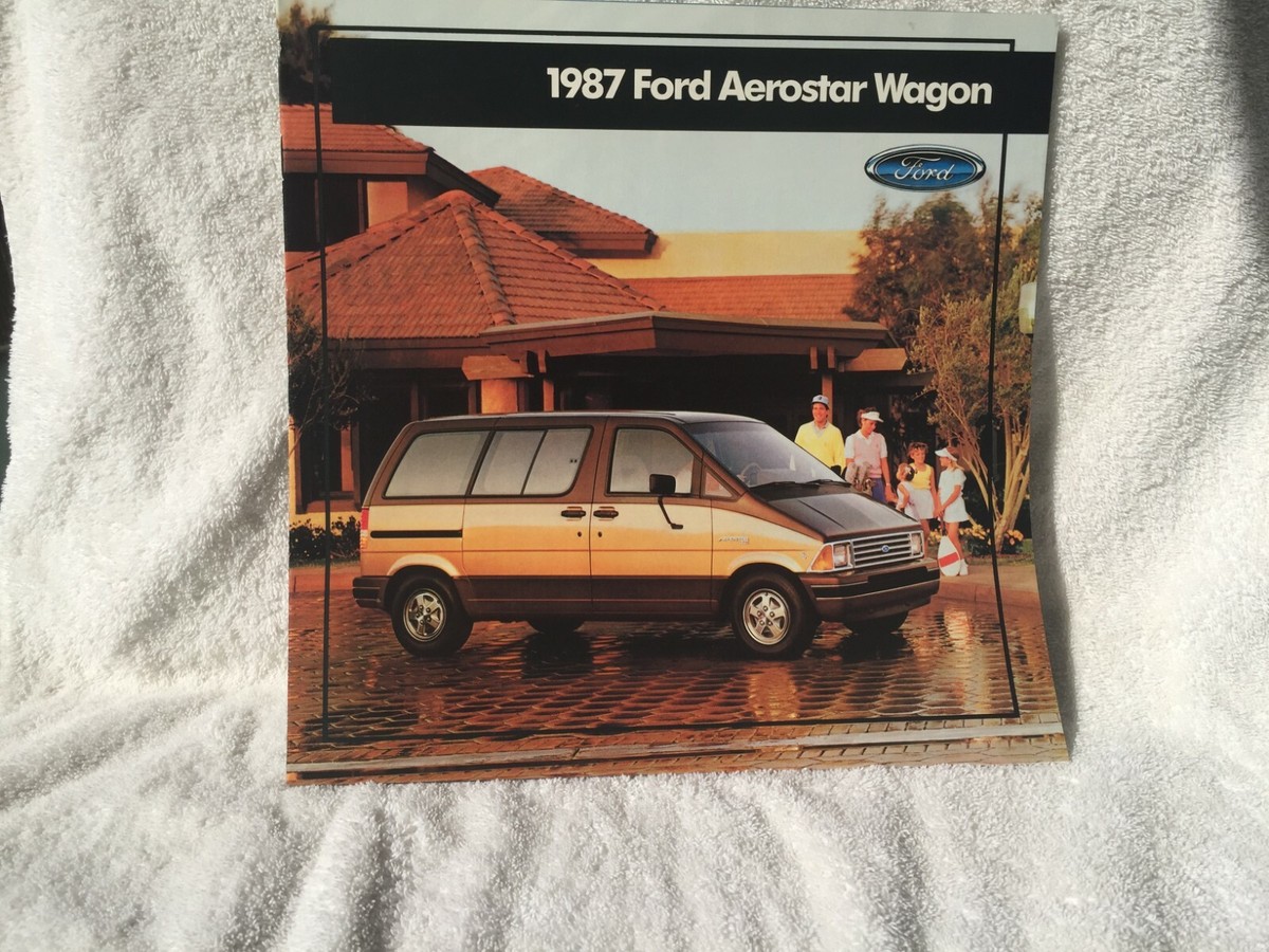 1987 FORD AEROSTAR WAGON XL XLT SHOWROOM BROCHURE 