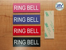 RING BELL 1x3 Engraved Front Door Sign  Doorbell Entryway Office Small Business