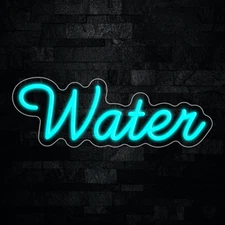Water LED Neon Sign 20"L x 7"H #33531
