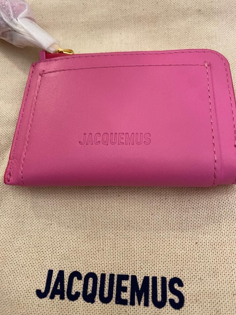 Jacquemus Le Porte Zip Leather Wallet ($340) w/tax Pink | eBay