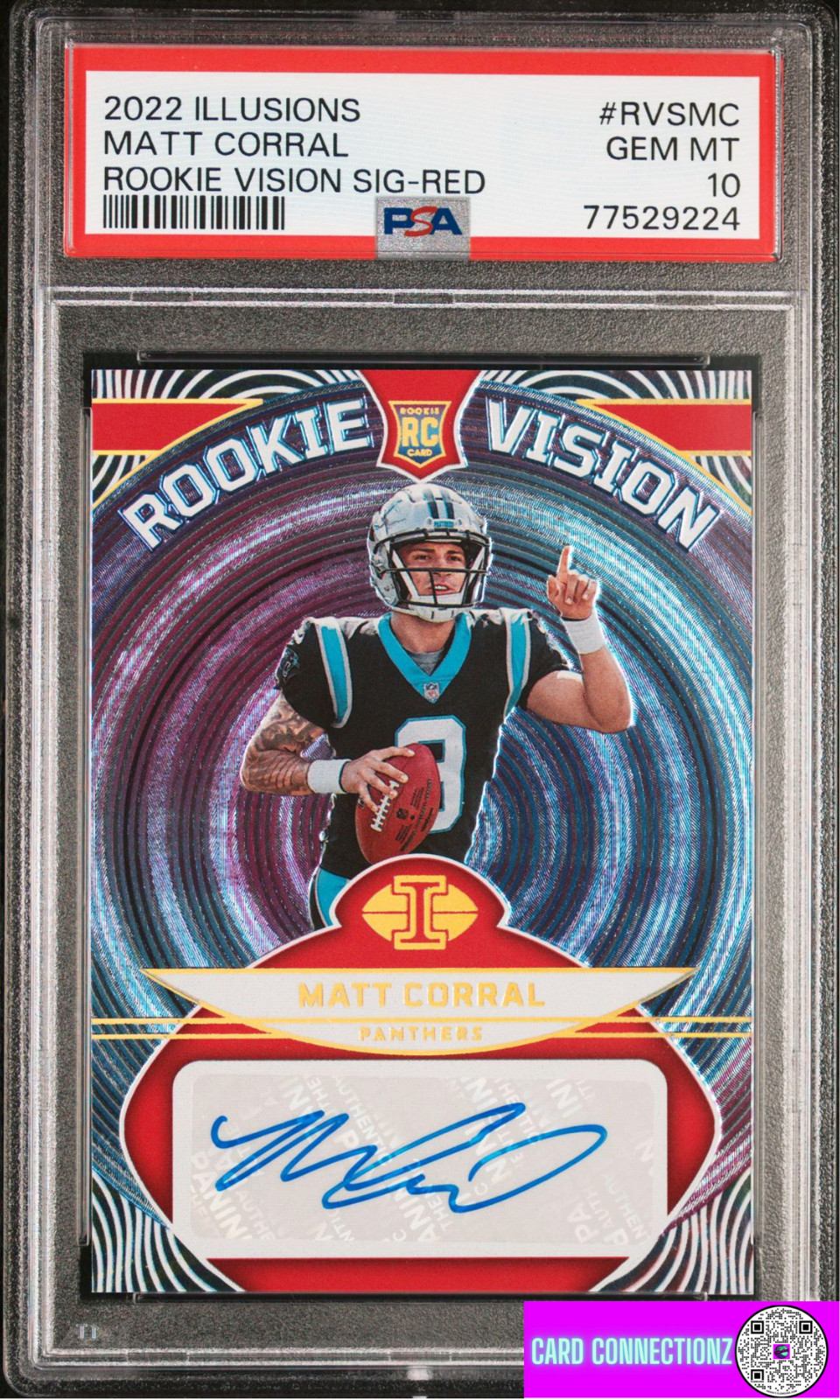 Matt Corral Panini Illusions Rookie Vision Signatures #RVSMC Red