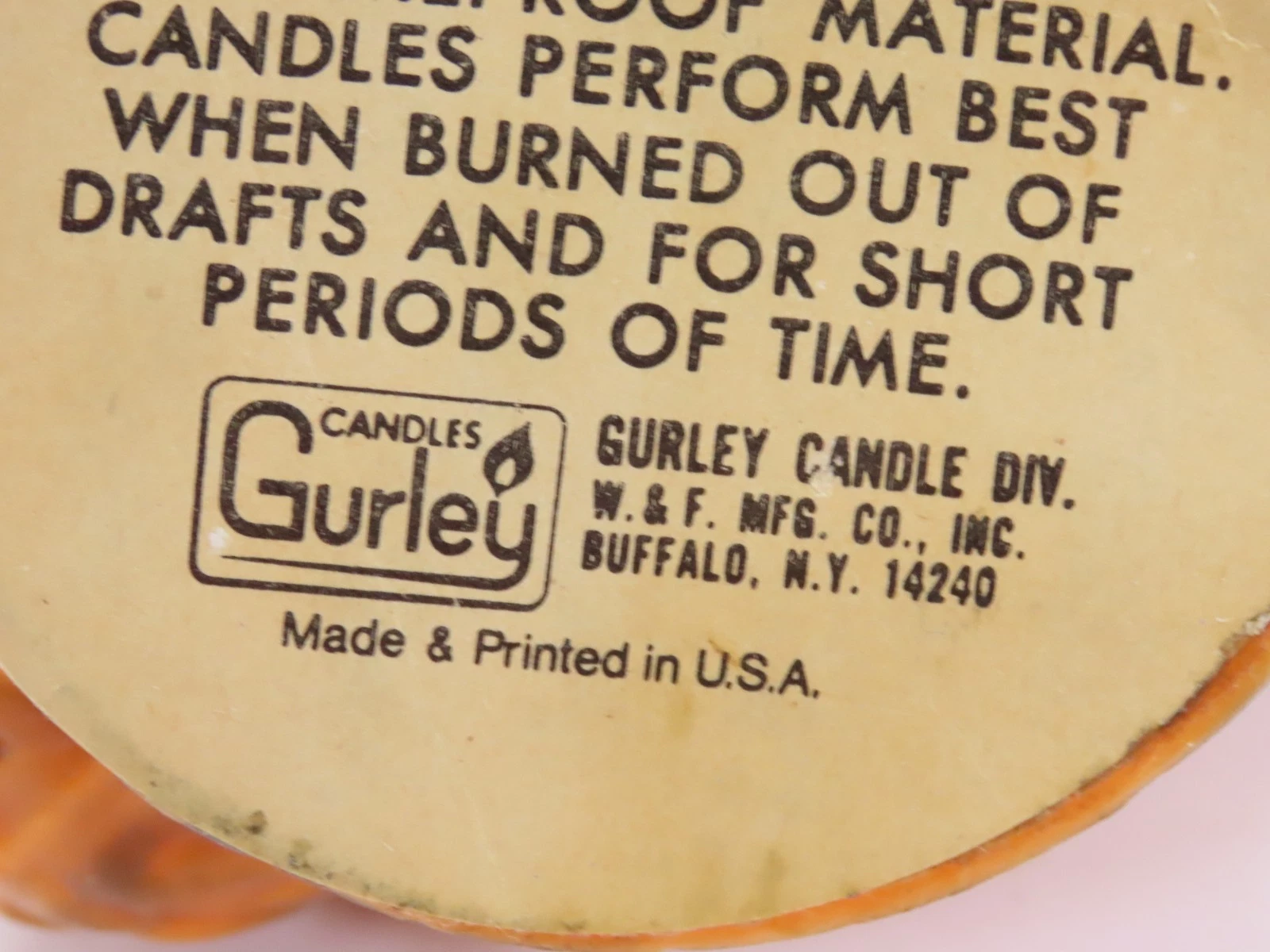 Gurley Turkey Wax Candle Thanksgiving Figurine Orange Vintage Large  6.5"H D2719 image 9