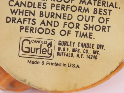 Gurley Turkey Wax Candle Thanksgiving Figurine Orange Vintage Large  6.5"H D2719 image 9