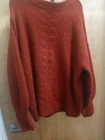WOMAN'S HEAVY RUST COLORED SWEATER SIZE 2X BY AVA & VIV ONLY WORN 1 TIME