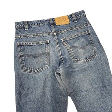 Vintage Levis Blue Jeans Denim 32 Mens Medium Wash 26 Inseam Orange Tab