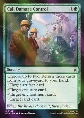 Call Damage Control Foil Marvel Super Heroes #162 Magic TCG