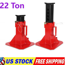 2pcs 22 Ton Heavy Duty Pin Type Professional Car Jack Stand With Lock Red