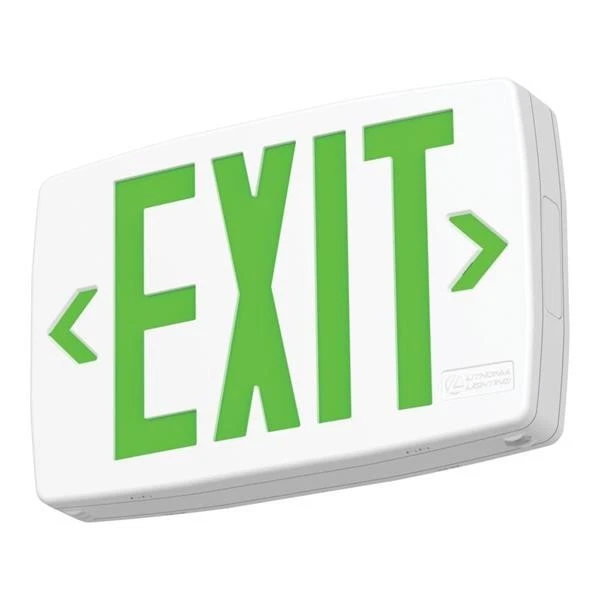 New Contractor Exit Sign LQM 120-277 Volt Integrated LED Red or Green Fast Ship - Image 4 of 4