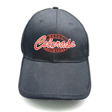 Adult COLORADO Rocky Mountains CAP Black - OSFM - Adjustable