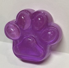 Iridescent Purple Resin Pet Paw Dog Decor Print 3D Resin Display Knickknack