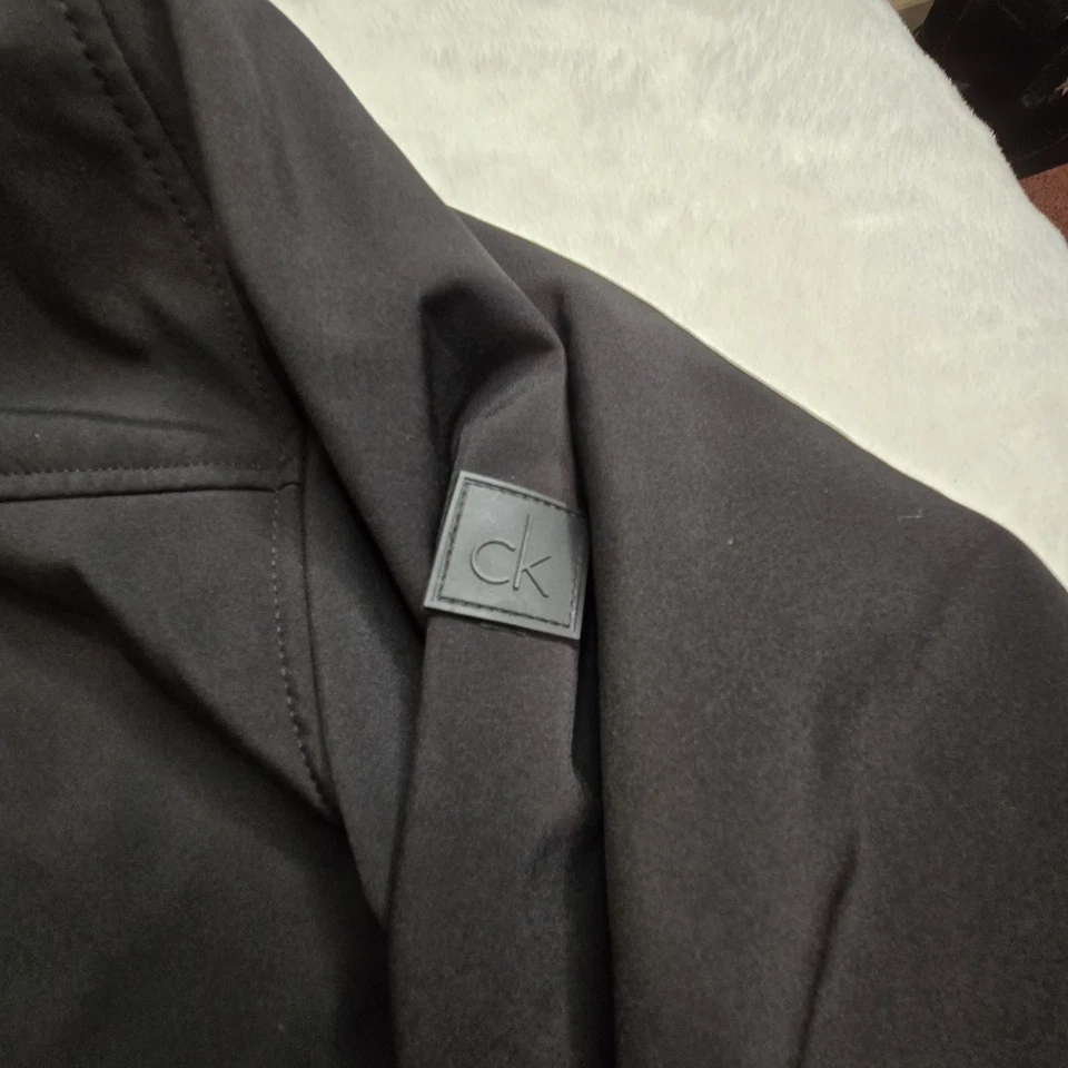 Calvin Klein Men's XXL 2XL Black Jacket Pockets Full Zip-up Removable Hood EUC - Image 4 of 4