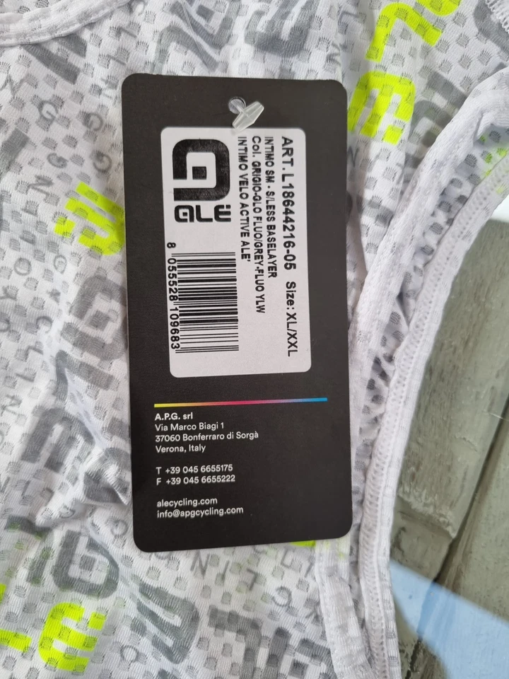 ALE Intimo Sleeveless  Baselayer XL - Image 4 of 4