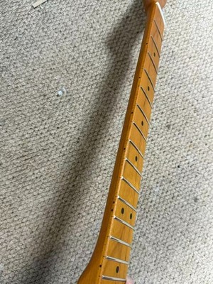 22 Frets Canadian Roasted Maple T-Style Electric Guitar Neck Bone Nut Satin 9.5''