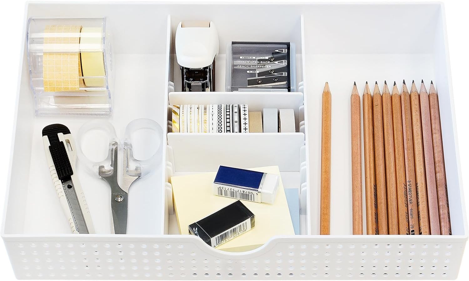 Amtido Desk Drawer Organiser Tray for Office Stationary Supplies & Accessories