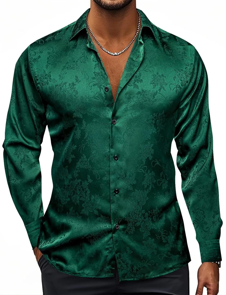 Green Floral Dress Shirts for Men for sale | eBay
