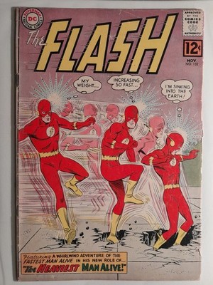 The Flash #132 November 1962 GD 2.0 Slight Stain & Tear Rear Cover Infantino Art