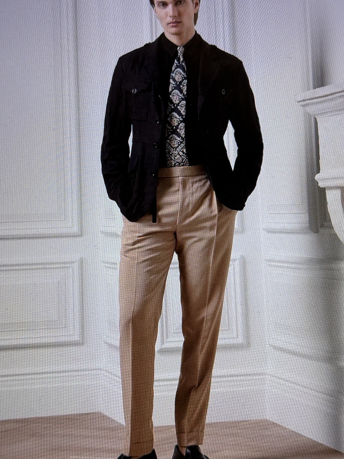 NWOT Ralph Lauren Purple Label Hand Tailored Linen Silk Jacket (Orig $2000} image 3