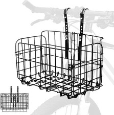 Faltbarer Fahrradkorb vorne, Lastenkorb für Fahrrad, abnehmbare Fronttasche Heckträger