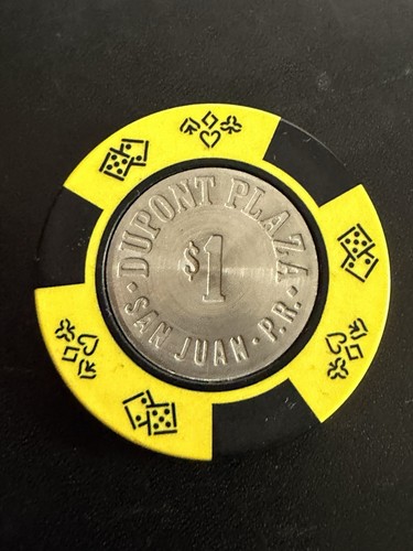 $1 Dupont Plaza San Juan Puerto Rico Casino Chip Vintage