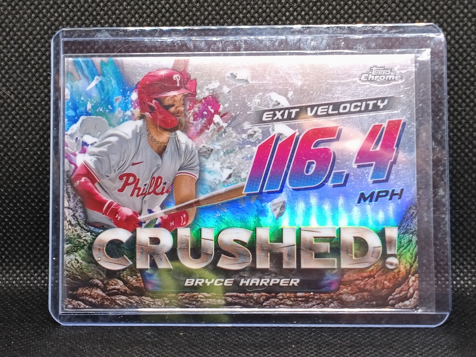 Bryce Harper SSP Case Hit 2024 Topps Chrome Update Series  - Crushed #CR-22
