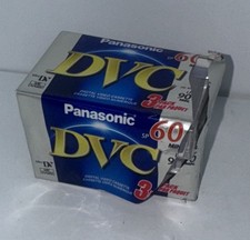 Lot of 3 Panasonic DVC 60 Minute Mini DVC Video Cassettes individually sealed