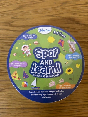 Skillmatics Spot AND Learn Round Action Flash Karten Alter 2-5 Jahre