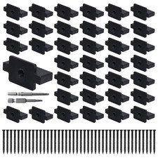 500PCS Hidden Deck Fasteners for Composite Decking Boards Large, Black